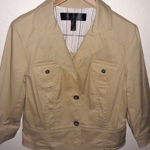 Apostrophe Tan Button Up Jacket Size 16